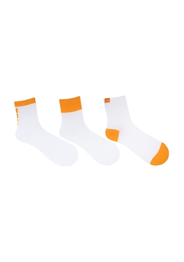 The Socks Company 3 Çift Erkek Beyaz Tenis Çorabı 23SDCR976P Beyaz