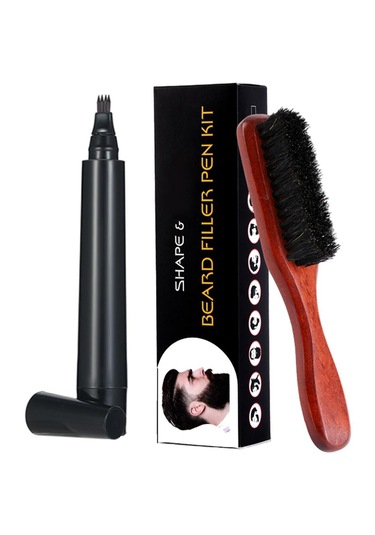 Suntek Sakal Dolgu Kalemi Fırça Arttırıcı Bıyık Kahverengi Kahverengi