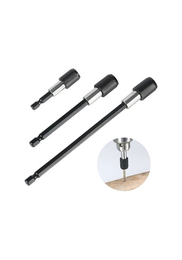 Kangvka 3 Adet Manyetik Tornavida Uzatıcı Uçları - 1/4" Altıgen Saplı, El Ve Elektrikli Matkaplar İçin, Çelik Malzeme