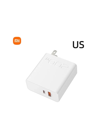 Mıjıa Xiaomi 200w Gan Ultra Hızlı Şarj Cihazı Usb Pd 2-in-1 Tip C İphone Uyumlu Huawei Samsung Şarj Aleti Krdistribütör Garantili