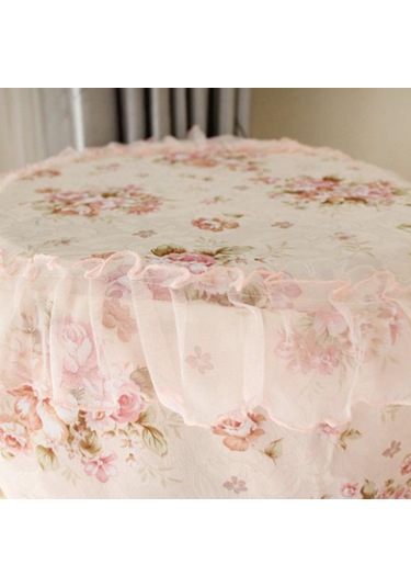 Suntek Silindirik Klima Kapağı Sevimli Dantel Dolap Kapağı