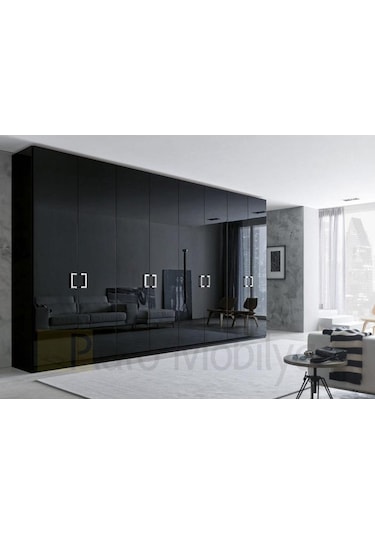 Parlak Siyah Yapışkanlı Kaplama Folyosu 122 Cm X 4 Mt