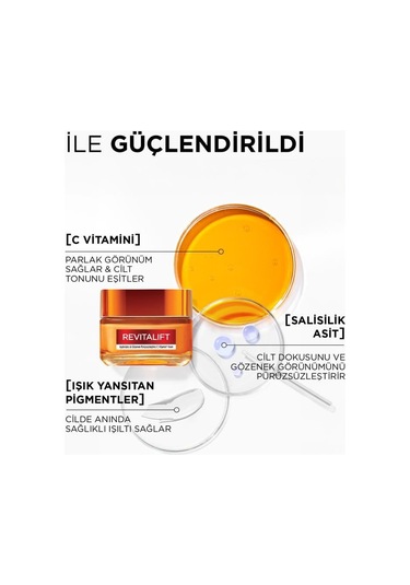 L'Oréal Paris Revitalift Clinical Günlük Yüz Güneş Kremi SPF50+ 50 ML + Aydınlatıcı C Vitamini İçerikli Yüz Kremi 50 ML
