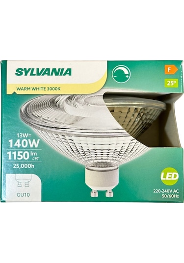 Sylvania 13w 140w 3000k Sarı Işık Gu10 Duylu Dim Edilebilir Led Spot Ampul