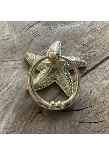 YILDIZ MODEL PİRİNÇ PARLAK SARI AHŞAP KAPI TAK TAK KAPI TOKMAGI