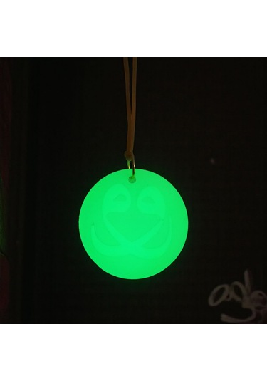 Vav Karanlıkta Parlayan Fosforlu Dikiz Aynası Asma Süsü İslami Aksesuar Yeşil