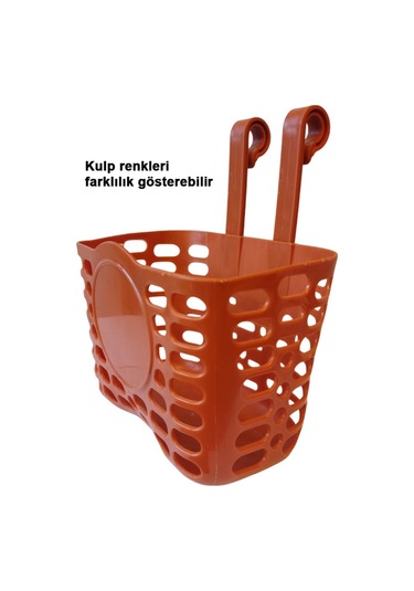 Xbyc 1689 Çocuk Bisikleti Ön Sepet Plastik 16-20 Jant Uyumlu Bisiklet Sepeti Kahverengi Renk