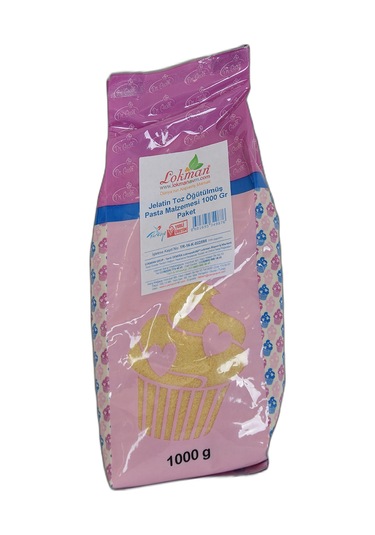 Lokman Avm Jelatin Toz Öğütülmüş Pasta Malzemesi 1 KG