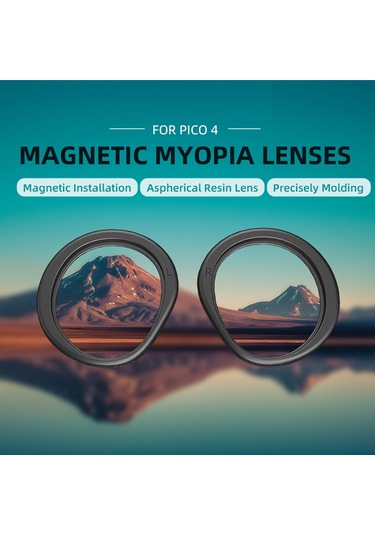 Pıco 4 Hifylux Pc-qf25 1 Çift Manyetik Miyopi Gözlük Kutusu Küresel Olmayan Reçine Vr Gözlük Aksesuarları 300 Derece Bir Çift