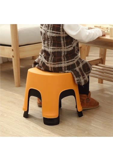 Sones Ev Banyo Sıra Tabureleri Plastik Tabureler Kalınlaştırılmış Alçak Tabureler Kare Tabureler Küçük Banklar, Renk: Süt Beyazı Yetişkin