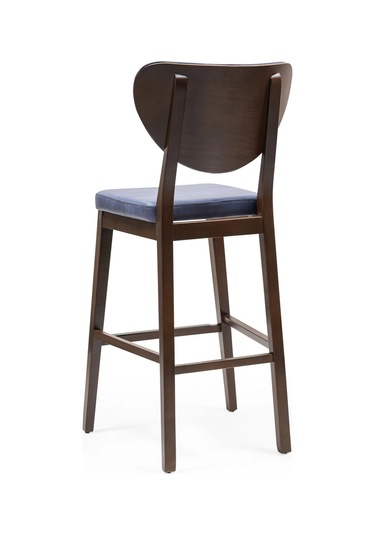 Olivya Ahşap Bar Sandalyesi Açık Mavi