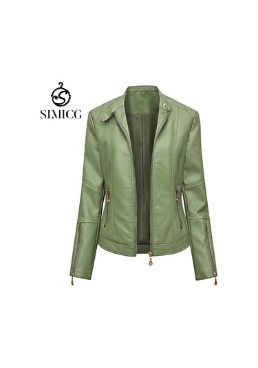 Kadın Deri Ceketleri Yeşil