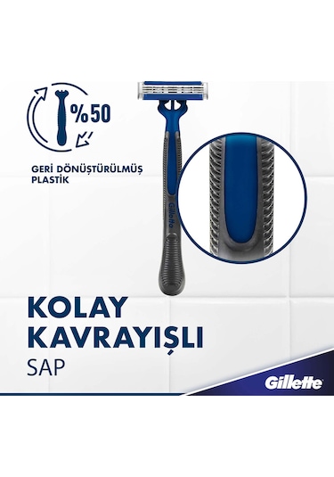 Gillette Blue3 Slalom Kullan At Tıraş Bıçağı 6+2 Adet