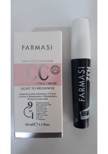 Farmasi Zen Extension Lash Maskara + CC Krem 02 Light To Medium 50 ML