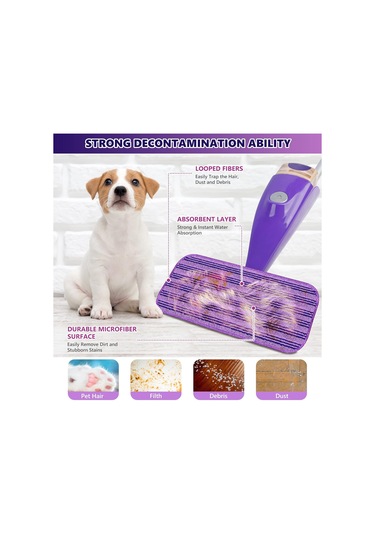 Lemestar Swiffer Wet Jet Uyumlu Mikrofiber Mop Padı - 12 İnç, 6 Adet 2 Yeşil+2 Mor+2 Mavi , Yıkama Yapılabilir, Tekrarlı Kullanım, Ahşap-keramik-zemin Temizliği