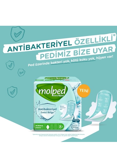 Molped Süper Ekonomik Antibakteriyel Ped Gece 4 x 16'lı