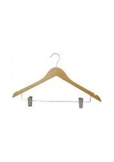 Maşalı Ahşap Elbise Askısı Tekli 5361 Çok Renkli