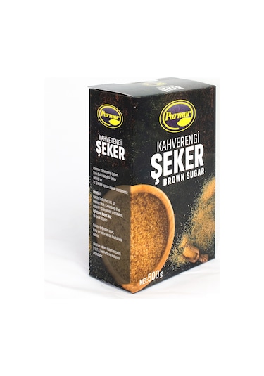 Parmor Kahverengi Toz Şeker Esmer Şeker 500 G