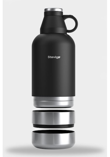 Stevig 4 Multi-cup Çelik Termos 1,9 Lt. Black St-212