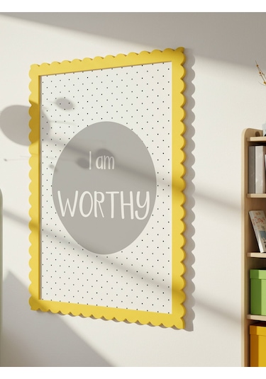 I Am Worthy Dijital Baskı Poster Krem Çerçevesiz