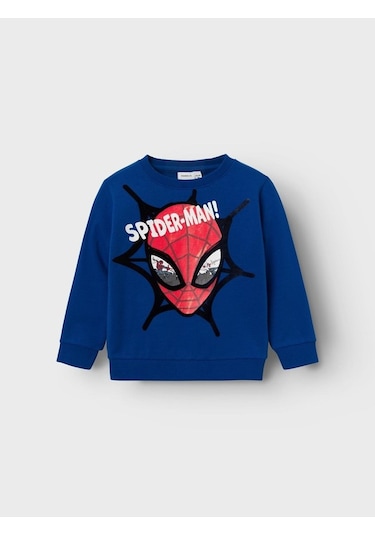 Name It Spiderman Mavi Erkek Çocuk Sweatshirt 13221195 001 Mavi