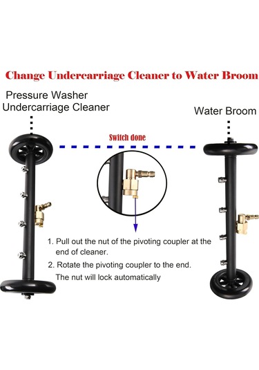 Çift Fonksiyonlu Alt Takım Temizleyici, Basınçlı Yıkayıcı Alt Takım Temizleyici Döner Tekerlek, 4000 Psı