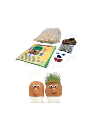 Çim Adam Seti 2 Adet Birden Çim Adam Eğitici Deney Çim Adam Yapım