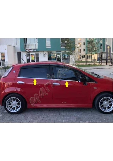 Fiat Grande Punto Krom Cam Çıtası 2005 Sonrası 6 Parça  Paslanmaz