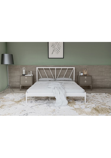 Metalia Gm 227 Gözde Dublex Metal Karyola Beyaz 160X200