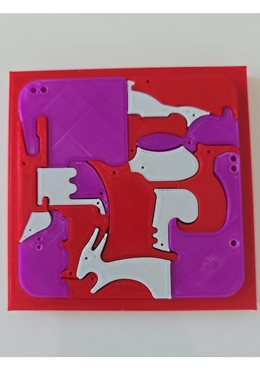 Montessori 3d Hayvan Figürlü Puzzle 18 Parça Zeka Oyunu