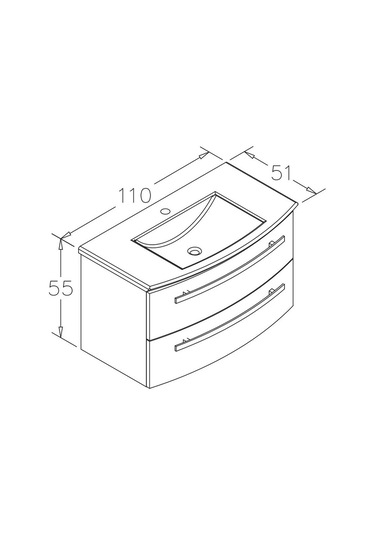 Orka Urla 110 Alt Modül + Lavabo Parlak Gri Diğer