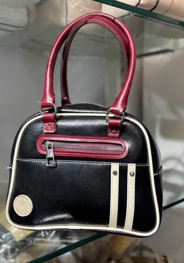 Kadın Retro Spor Ayarlanbilir Askılı El Kol Ve Omuz Çantası Bordo - Siyah