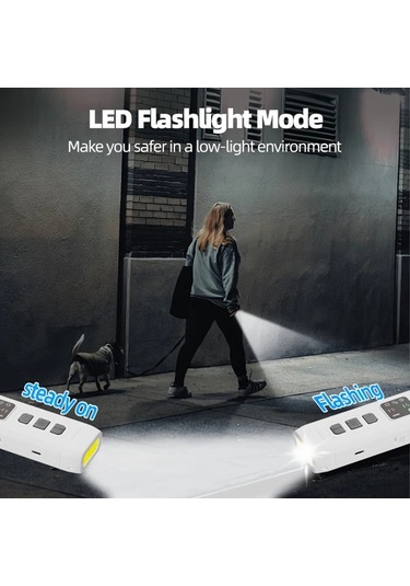 Willowhaven 2025 Usb Şarjlı Ses Dalgası Teknolojili Köpek Havlama Önleyici Cihaz Beyaz