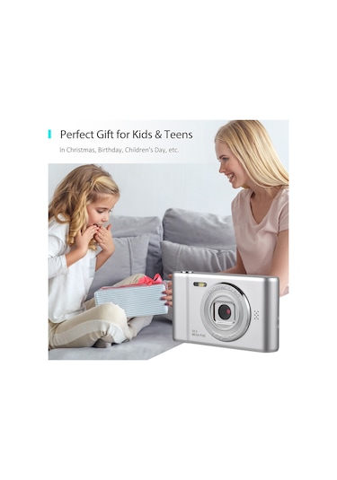 1080p Dijital Kamera Video 50mp Fotoğraf Çift Lens 2.4 İnç Ekran 8x Dijital Zoom