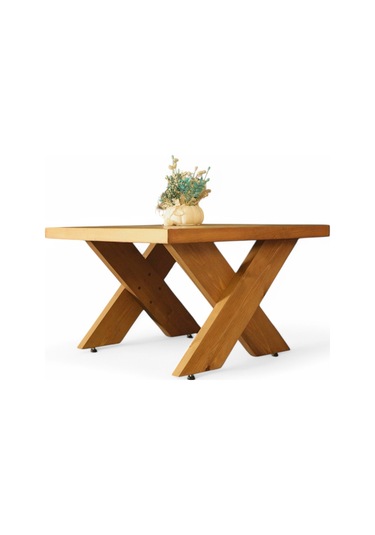 Neiwel Hamra Doğal Ahşap Sehpa-90-90 Açık Ceviz