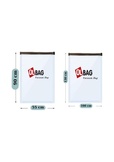 2'li Vakumlu Hurç Seti - 3 1 Ad. En Büyük Boy 1 Ad. Orta Boy Elbise, Yastık, Çift Kişilik Yorgan Şeffaf