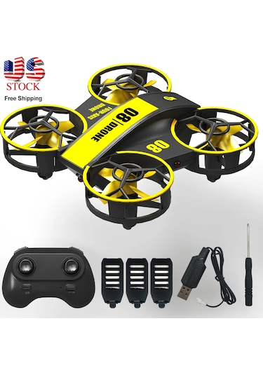 Çocuklar Ve Yeni Başlayanlar Için Mini Drone, Rc Quadcopter Kapalı Helikopter, Mini Blue 3b