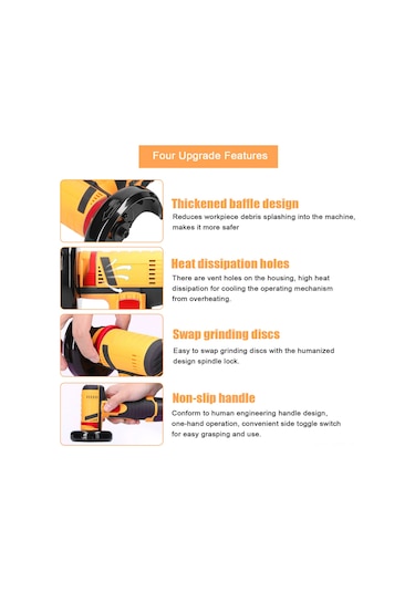 Symbee 12v 19500 Rpm Şarjlı Mini Taşlama Makinesi - Kesme, Parlatma Ve Zımparalama İçin Çok Fonksiyonlu El Aleti