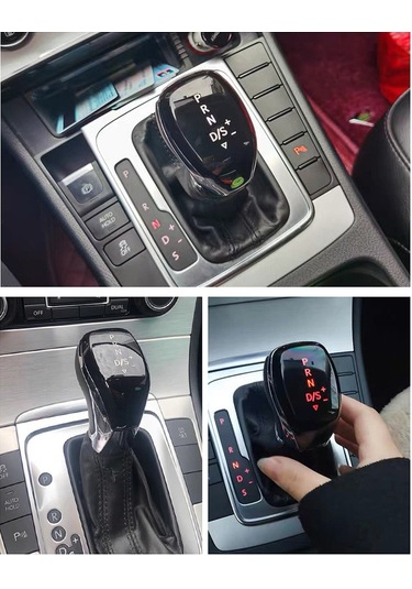Uiowoo Magotan Işıklı Vites Kolu Otomobil İç Mekan Aksesuarları Cc Lavida New Bora Sagitar Lavida Passat Tiguan Golf Beyaz Lamba, Galvanizli