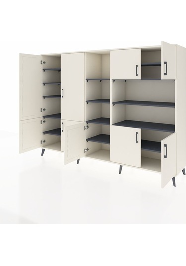 Hyperion Dolap 14 Raflı 9 Kapaklı 220x44x163 Aytaşı-aytaşı/antras Aytaşı-aytaşı/antrasit