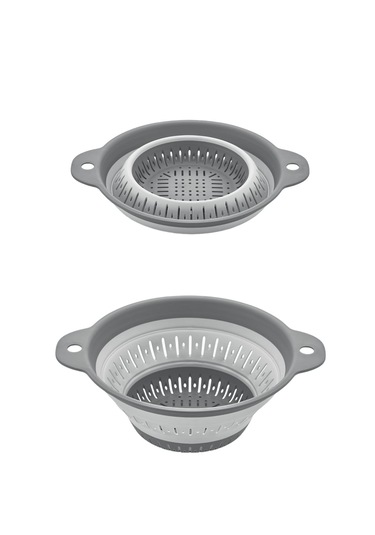 Pratik Yuvarlak Katlanır Akordeon Süzgeç - 1800ml Makarna Süzgeci