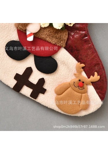 Happychildhood Noel Çorapları 3 Adet Noel Baba Şeker Çanta Süslemeleri Noel Süsleri