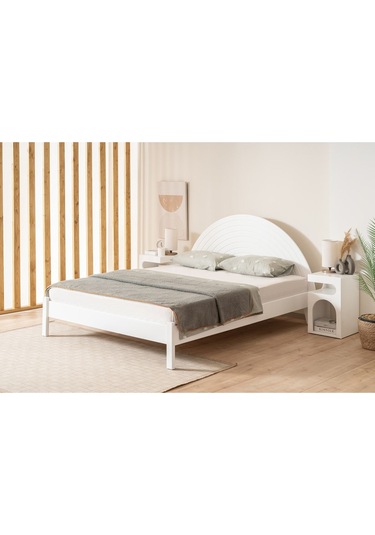 Turtle Modern Karyola Çift Kişilik, Beyaz