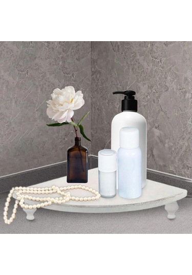 Suntek Tezgah Üstü Mutfak Parfümü Için Ahşap Köşe Raf Beyaz