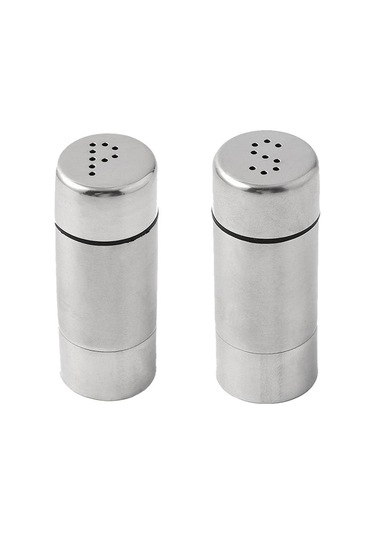 2 Li 304 L Çelik Büyük Boy Karabiberlik Ve Tuzluk Set Takım Cin980-takim Gri