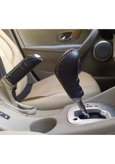 Fluence Ve Megan 3 Uyumlu Otomatik Vites Topuzu Kılıfı Deri
