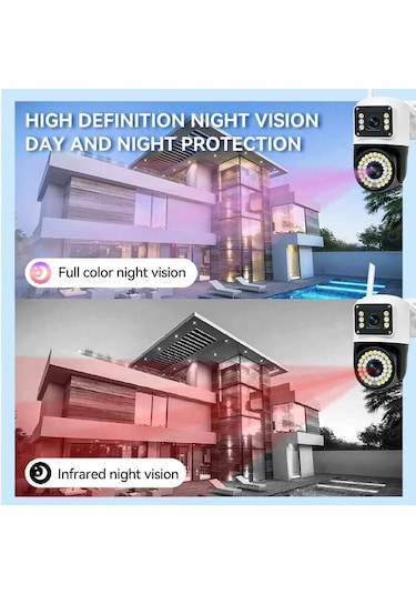 Yeni Çift Lens Kablosuz Ip Kamera Güvenlik Kamerası