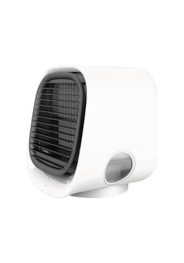 Hava Soğutucu Fan Mini Masaüstü Klima Hayranları Gece Işık İle Mini Usb Su Mist Soğutma Fanı Nemlendirici Arıtma Hayranları 6941 Beyaz