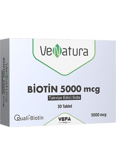 Venatura Biotin 5000 Mcg Takviye Edici Gıda 30 Tablet