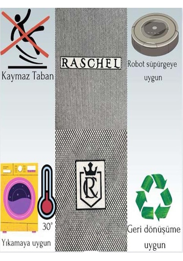 Raschel Carpet Kesme Yolluk Kaymaz Taban Yumuşak Peluş Halı Koyu Gri